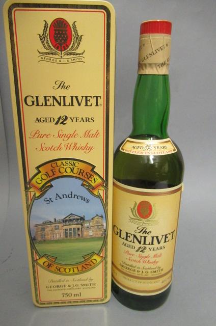 One bottle Glenlivet 12yr old St Andrews classic golf course edition Image