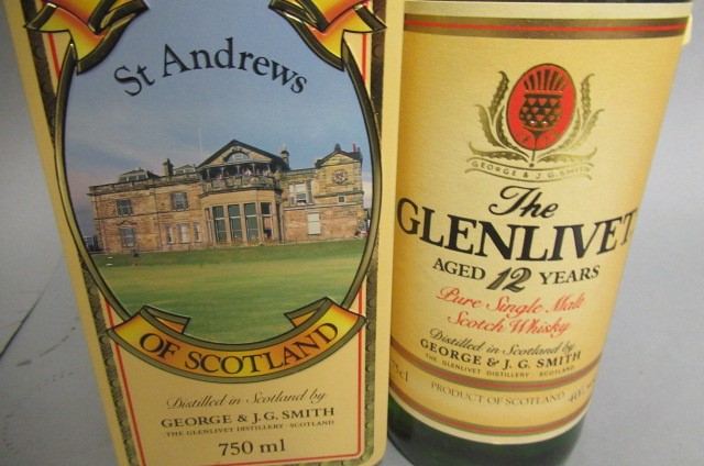 One bottle Glenlivet 12yr old St Andrews classic golf course edition Image