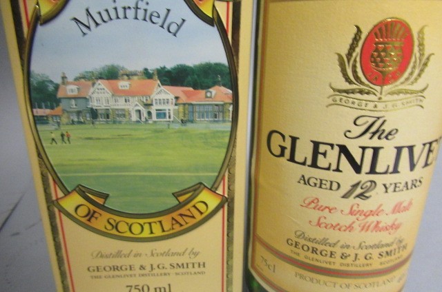 One bottle Glenlivet 12yr old Muirfield classic golf course edition Image