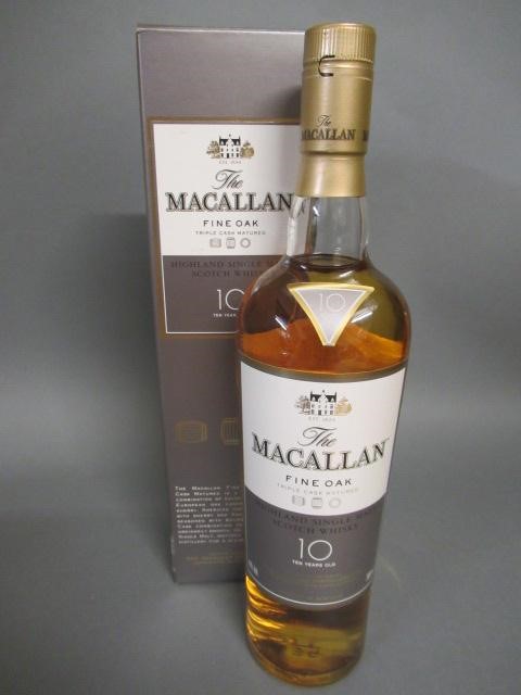 One bottle The Macallan Fine Oak triple cask matured 10 year old single malt whisky Image