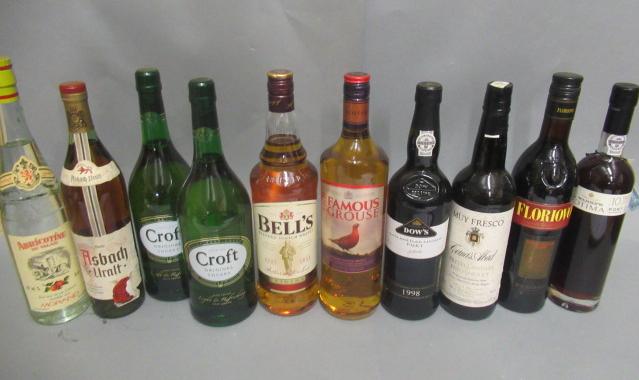 10 mixed bottles of spirits and liqueur Image