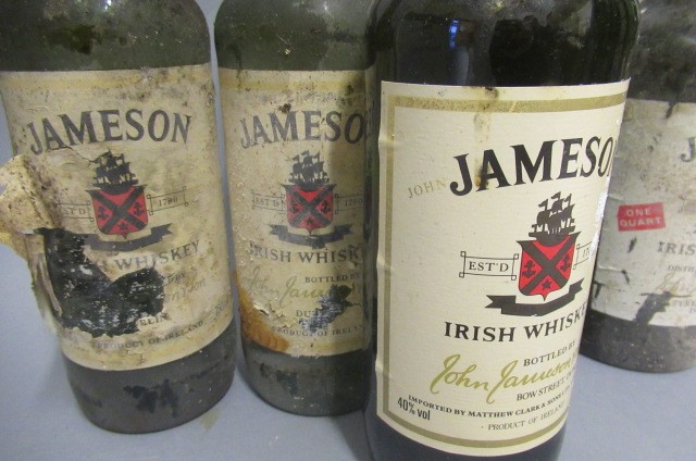 Seven bottles Jameson Irish Whiskey Image