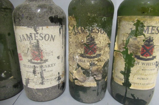 Seven bottles Jameson Irish Whiskey Image