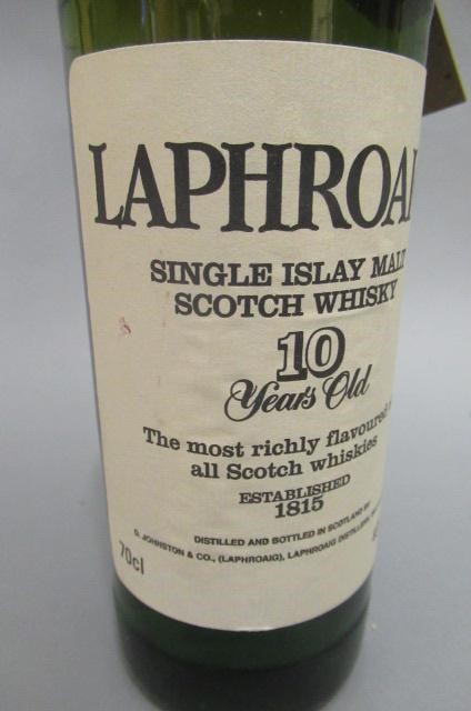 One bottle Laphroaig 10yr old single Islay malt whisky Image