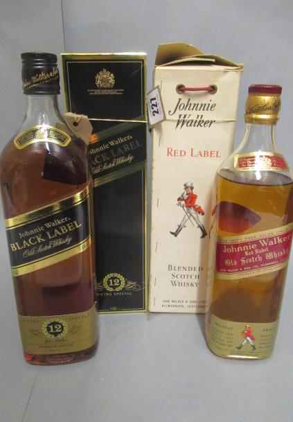 Two boxed bottles of Johnnie Walker Old Scotch Whisky Image