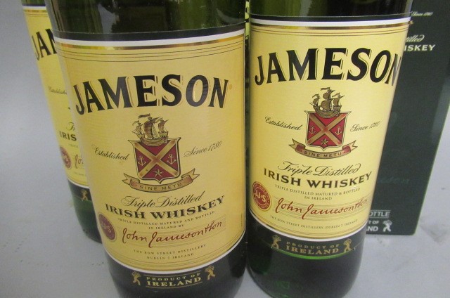 Three litres and 1 boxed 70cl bottle Jameson triple distilled Irish whiskey (4) Image