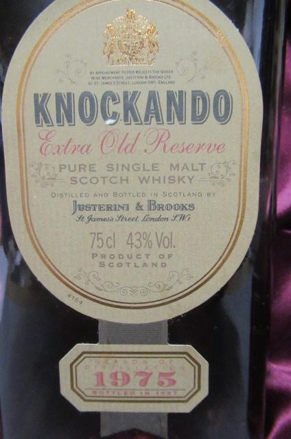 One bottle Knockando 1975 Extra Old Reserve pure single malt whisky Image