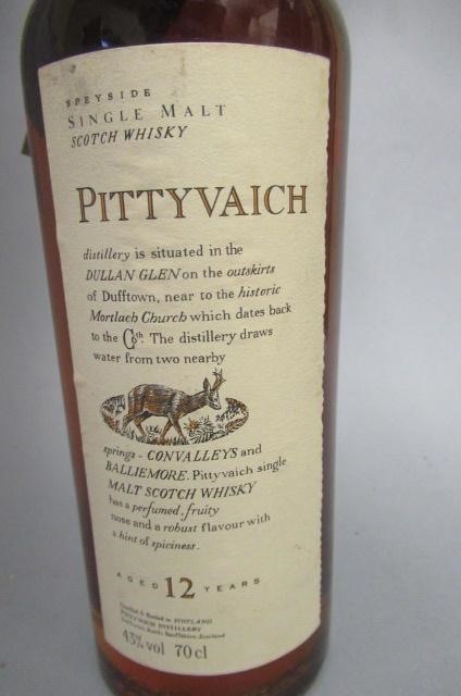 One bottle Pittyvaich 12yr old Speyside single malt scotch whisky Image