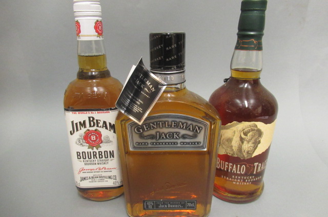 Three bottles of Bourbon Image
