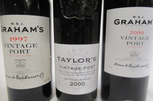 Three bottles of vintage port Image