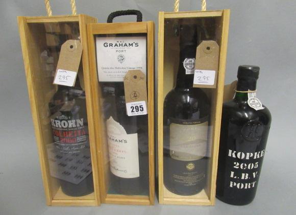 Three boxed bottles of port Image