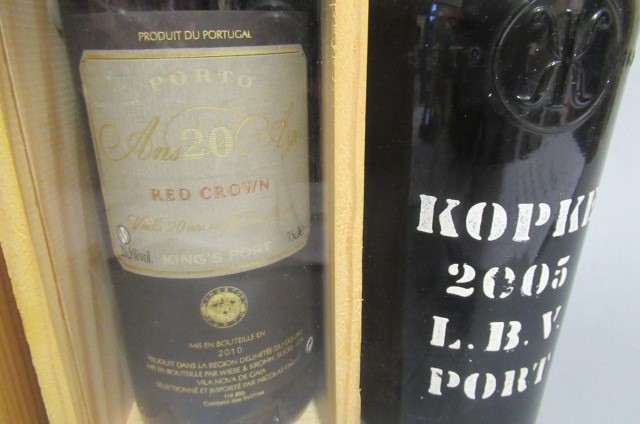 Three boxed bottles of port Image