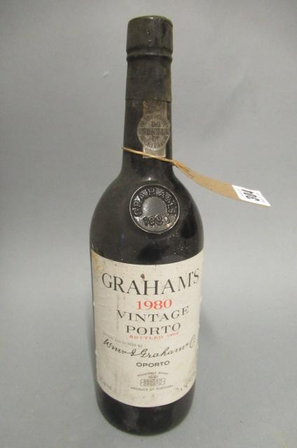 One bottle 1980 Graham's vintage port Image