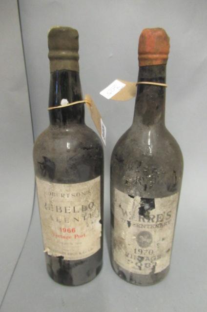 Two bottles of vintage port Image