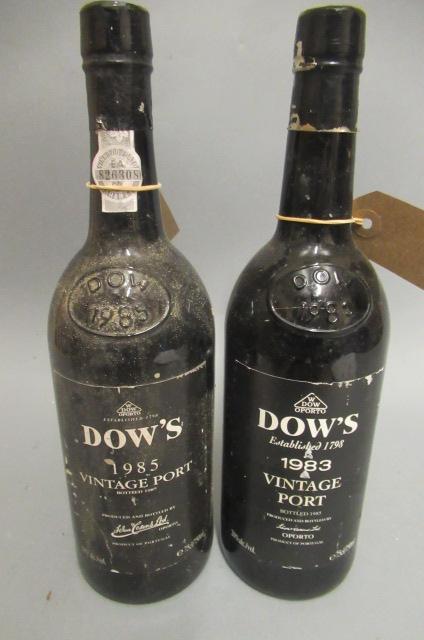Two bottles of Dows vintage port Image
