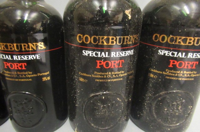Five bottles of port Image