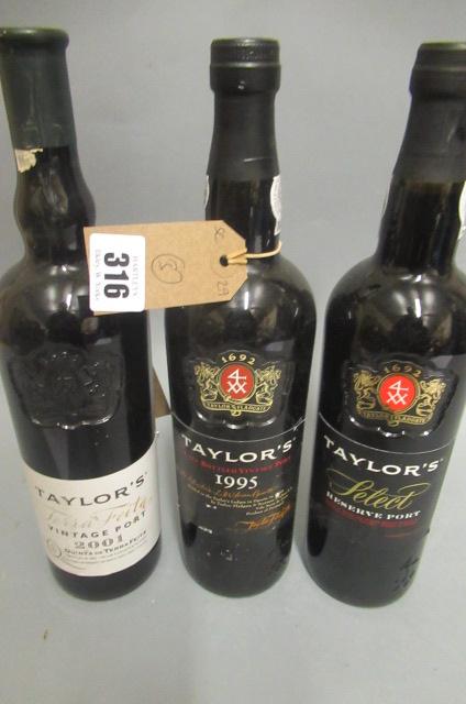 Three bottles of Taylor's port Image