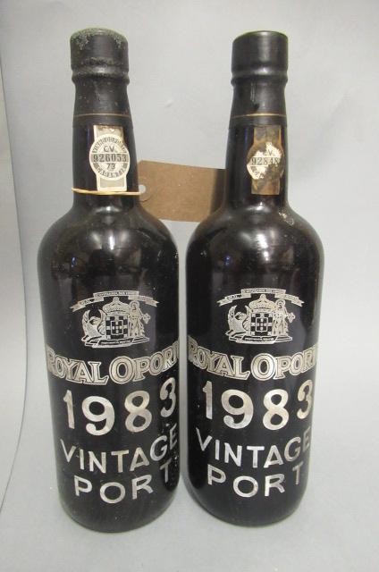 Two bottles 1983 Royal Oporto vintage port Image
