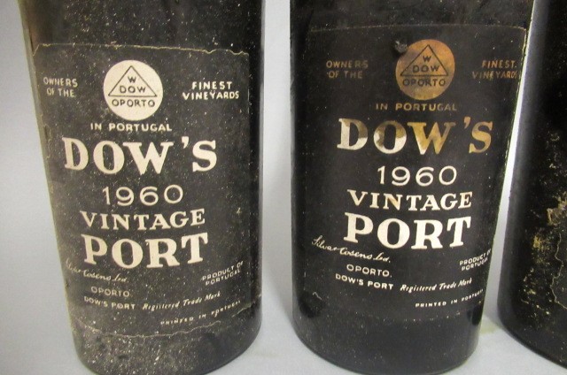 Three bottles 1960 Dows vintage port Image