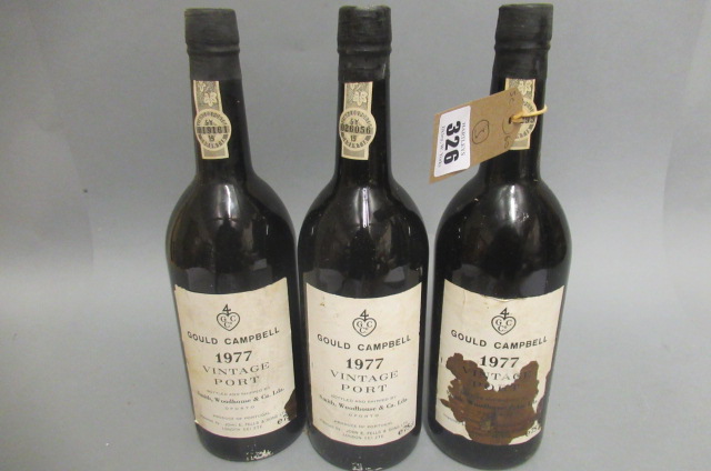 Three bottles 1977 Gould & Campbell vintage port Image