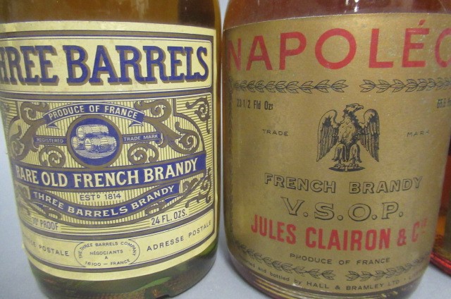 3 bottles of Brandy Image