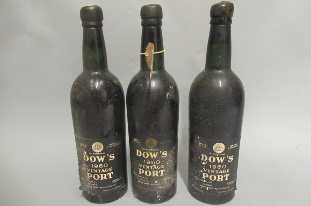 Three bottles 1960 Dows vintage port Image