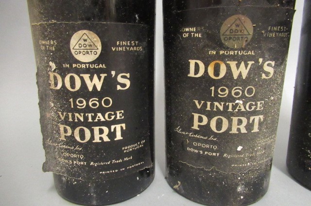 Three bottles 1960 Dows vintage port Image