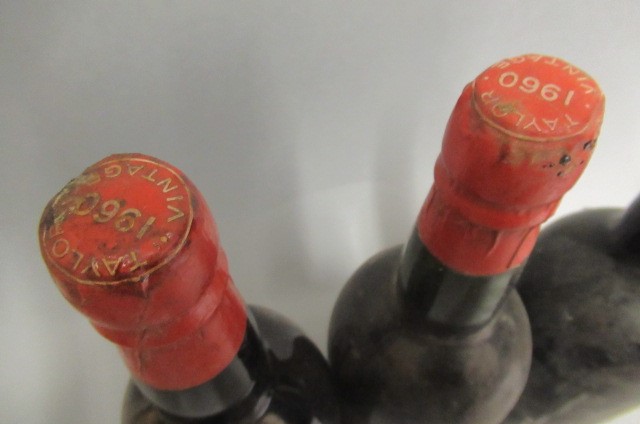 Three bottles 1960 Taylors vintage port Image