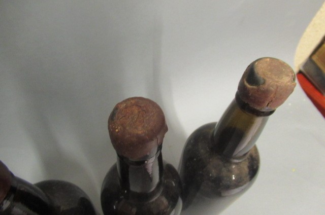 Six bottles believed port Image