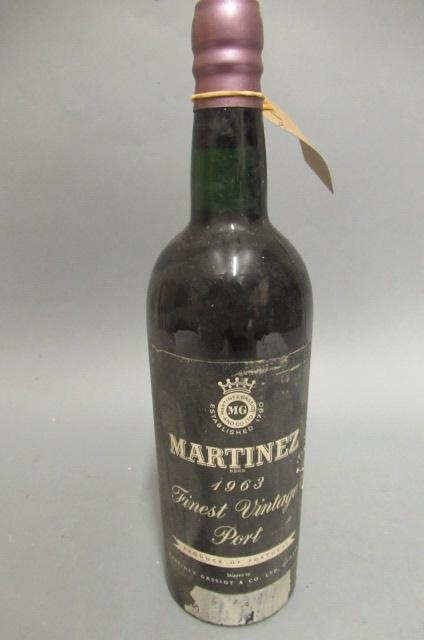 One bottle 1963 Martinez finest vintage port Image