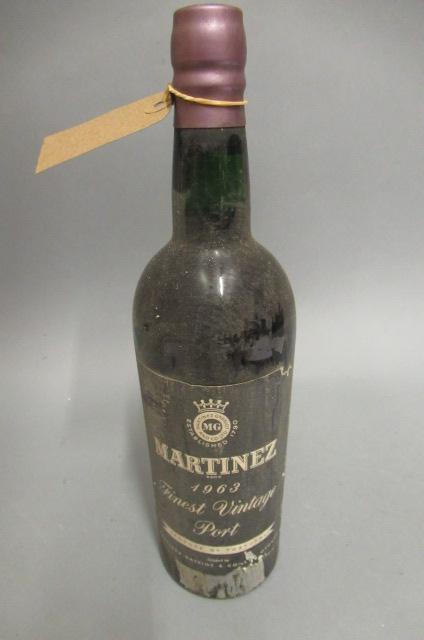One bottle 1963 Martinez finest vintage port Image