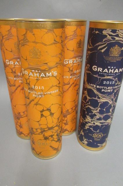 Four bottles 2015 Graham's LBV port Image