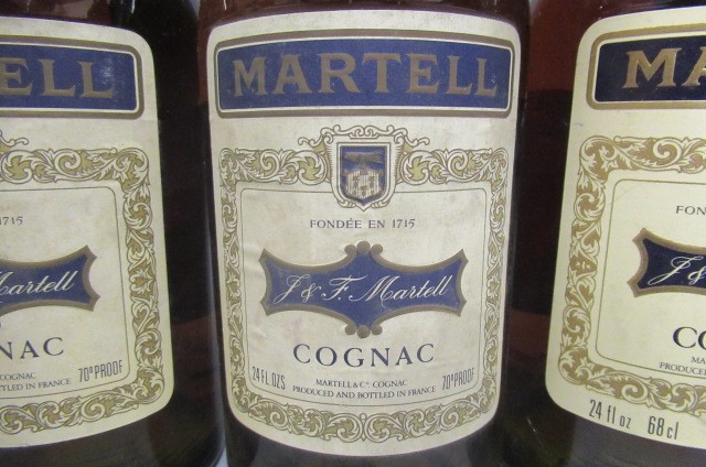 3 bottles Martell 3 star cognac Image
