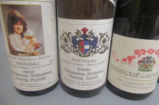 10 bottles of German wine Image