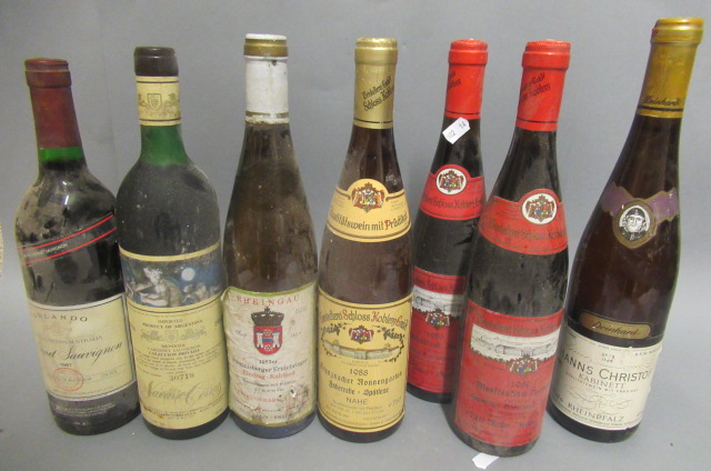7 bottles of mainly German wine Image