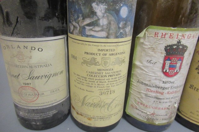 7 bottles of mainly German wine Image