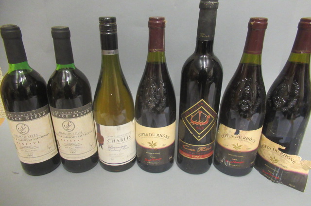 7 bottles of European wine Image