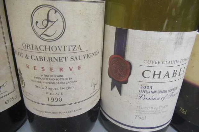 7 bottles of European wine Image