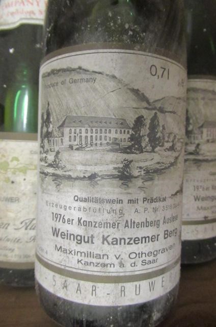 8 bottles 1976 vintage German wine Image