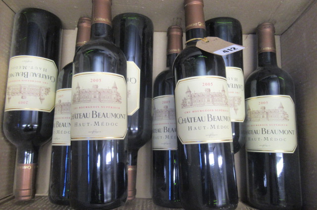 8 bottles 2005 Chateau Beaumont Image