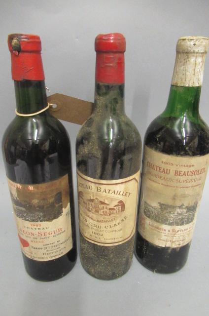 3 bottles of 1960s Bordeaux Image