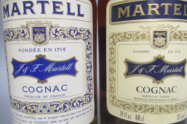 2 bottles Martell 3 star cognac Image