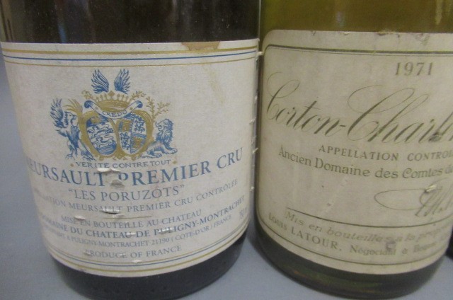 7 bottles of white Burgundy Image