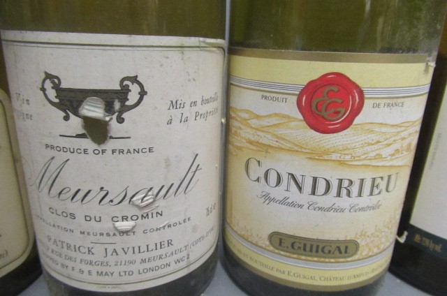 7 bottles of white Burgundy Image