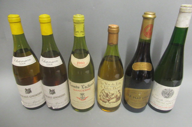 6 bottles of mainly white Burgundy Image