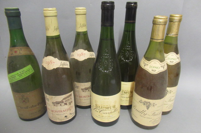 7 bottles of white Burgundy Image