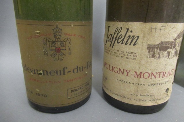 7 bottles of white Burgundy Image