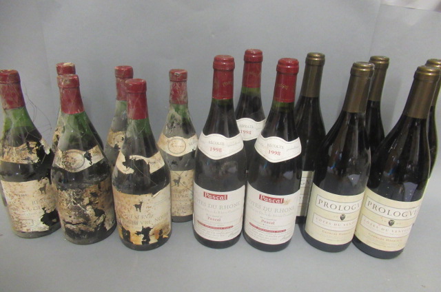 14 bottles of red Burgundy & Rhone Image