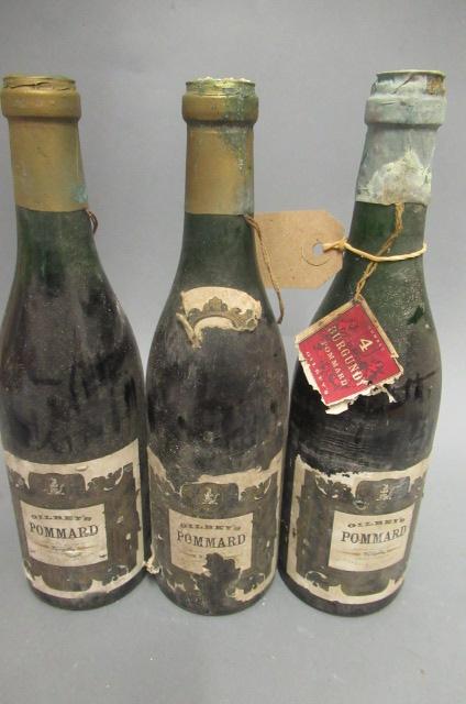 3 half bottles Gilbeys Pommard Image