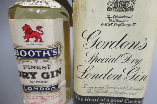 2 bottles of vintage London gin Image